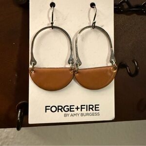 Forge + Fire Brown with silver Earrings